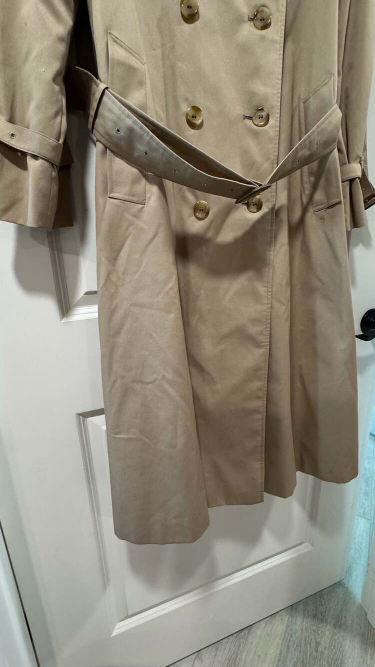 Vintage Burberrys Trench Coat Made In England Nova Check Harrods Quiet Luxury - Picture 4 of 15